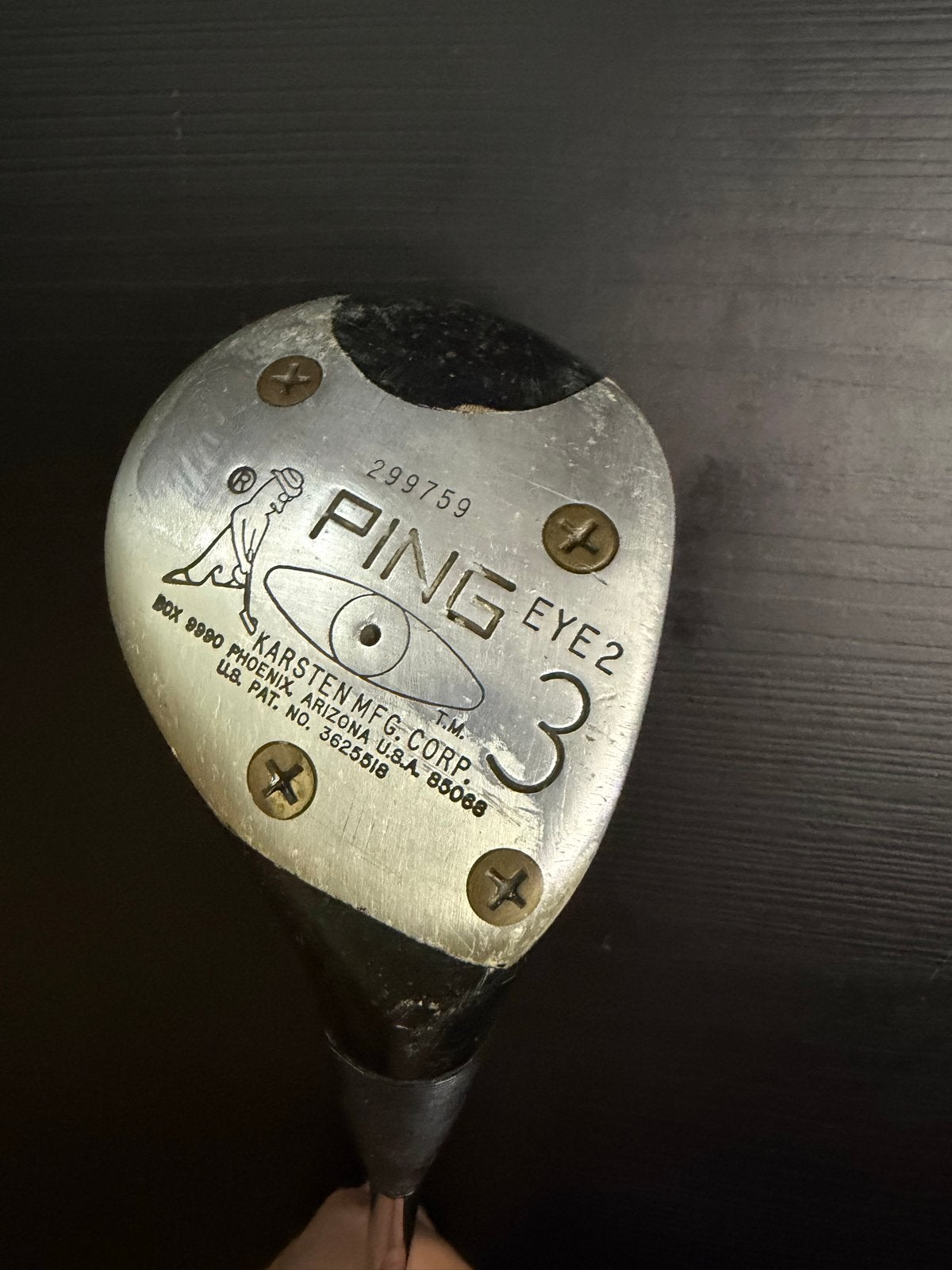 Ping Eye 2 3-Wood Golfclub - Vintage, Sport en Fitness, Ophalen of Verzenden, Gebruikt, Club, Ping
