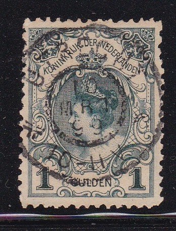 81.   1898, Inhuldigingszegel,  1 gld, nvph nr. 49, gebr., Postzegels en Munten, Verzenden, T/m 1940, Gestempeld