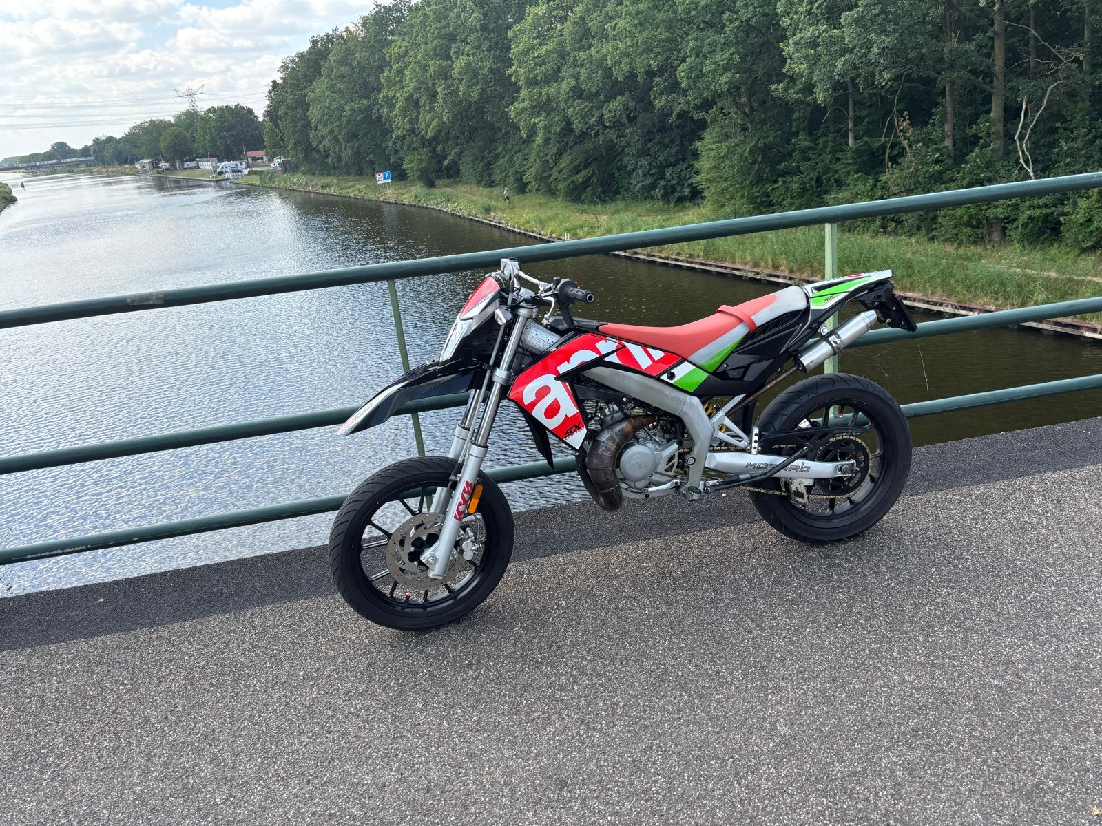 Aprilia sx50 schakelbrommer - Zwart/Rood, Ophalen, Gebruikt