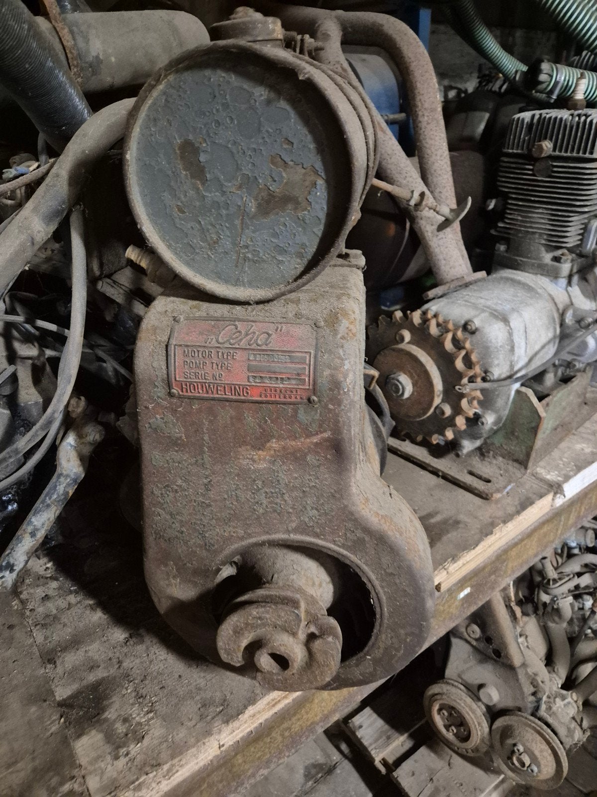 antieke motor Ceha, Ophalen, Gebruikt
