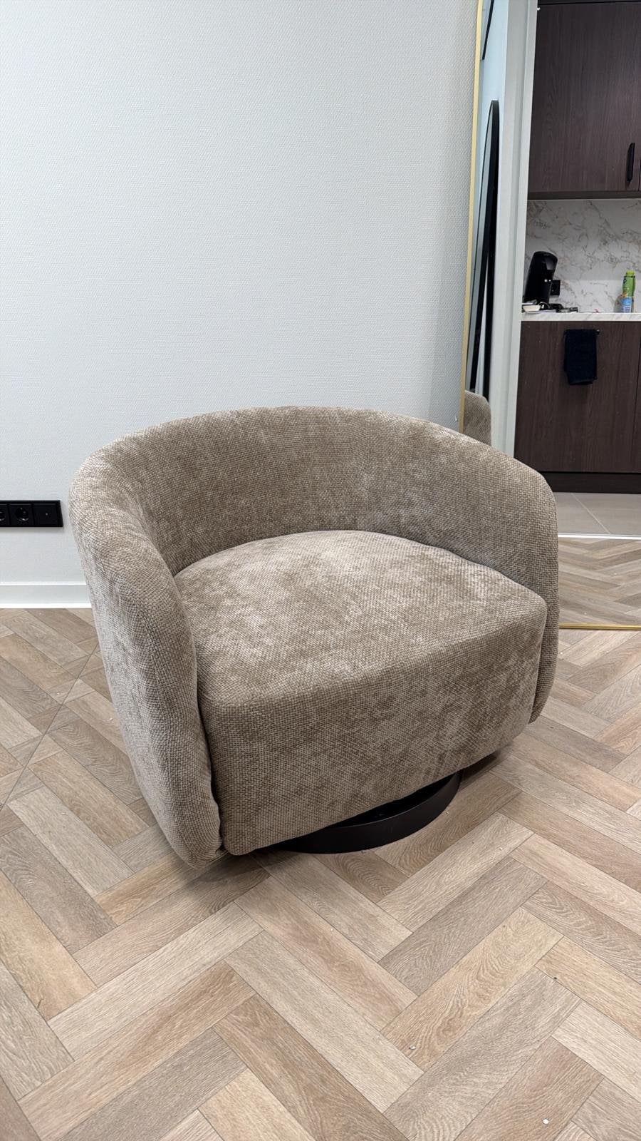 Fauteuils Taupe Draaibaar NIEUW OUTLET ‼️OP=OP, Ophalen, Nieuw, 75 tot 100 cm, 50 tot 75 cm