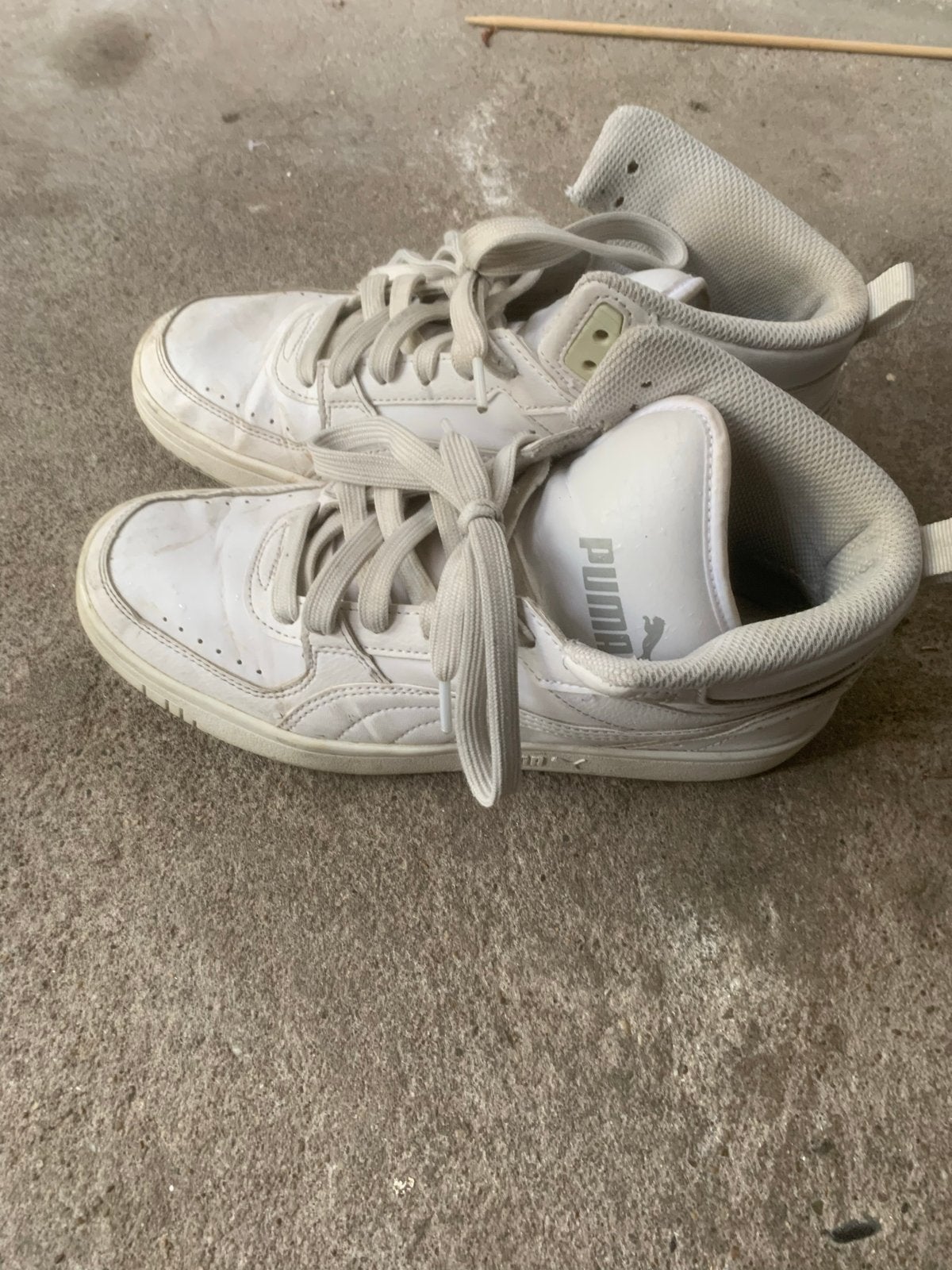 Witte Puma schoenen maat 38, Ophalen, Gedragen, Wit, Sneakers of Gympen