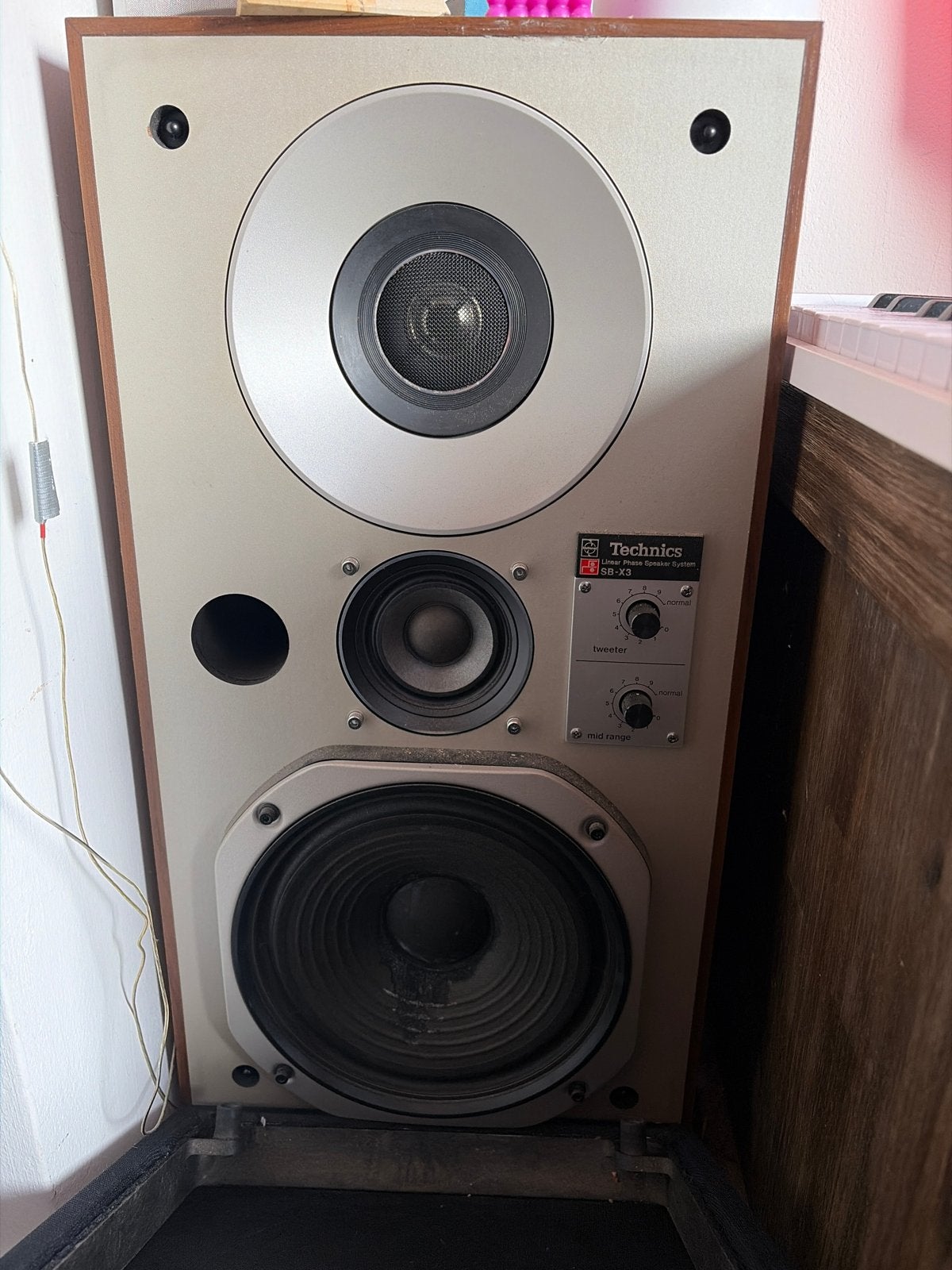 Technics SB-X3 Linear Phase Speaker Systeem 2 stuks, Audio, Tv en Foto, Luidsprekers, Gebruikt, 60 tot 120 watt, Front, Rear of Stereo speakers