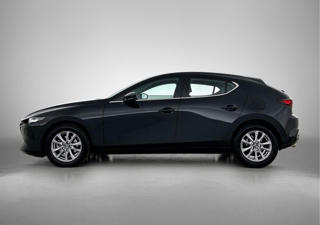 Mazda 3 2.5 e-SkyActiv-G M Hybrid 140 Prime-line | Navigatie, 12 maanden, Gebruikt, 4 cilinders, Zwart