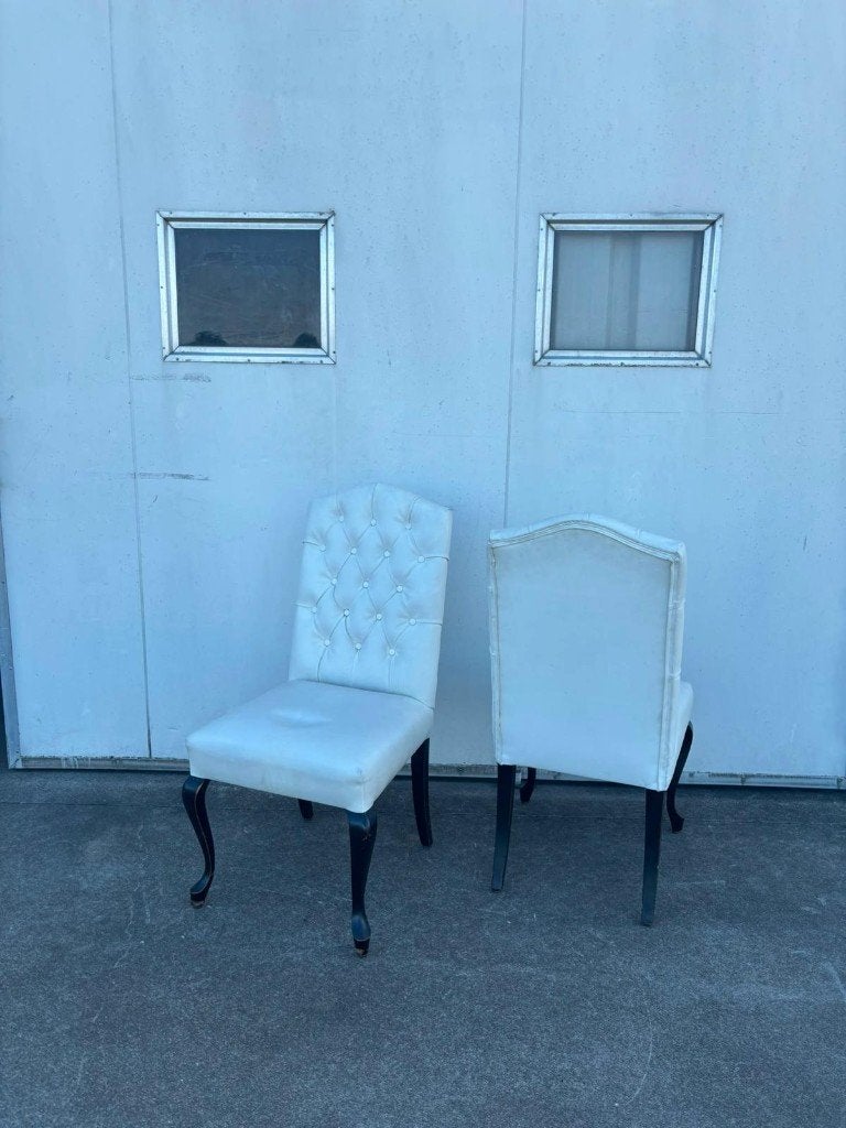 10 stuks luxe restaurant eetkamerstoelen chesterfield wit, Huis en Inrichting, Stoelen, Ophalen, Wit, Zo goed als nieuw, Vijf, Zes of meer stoelen