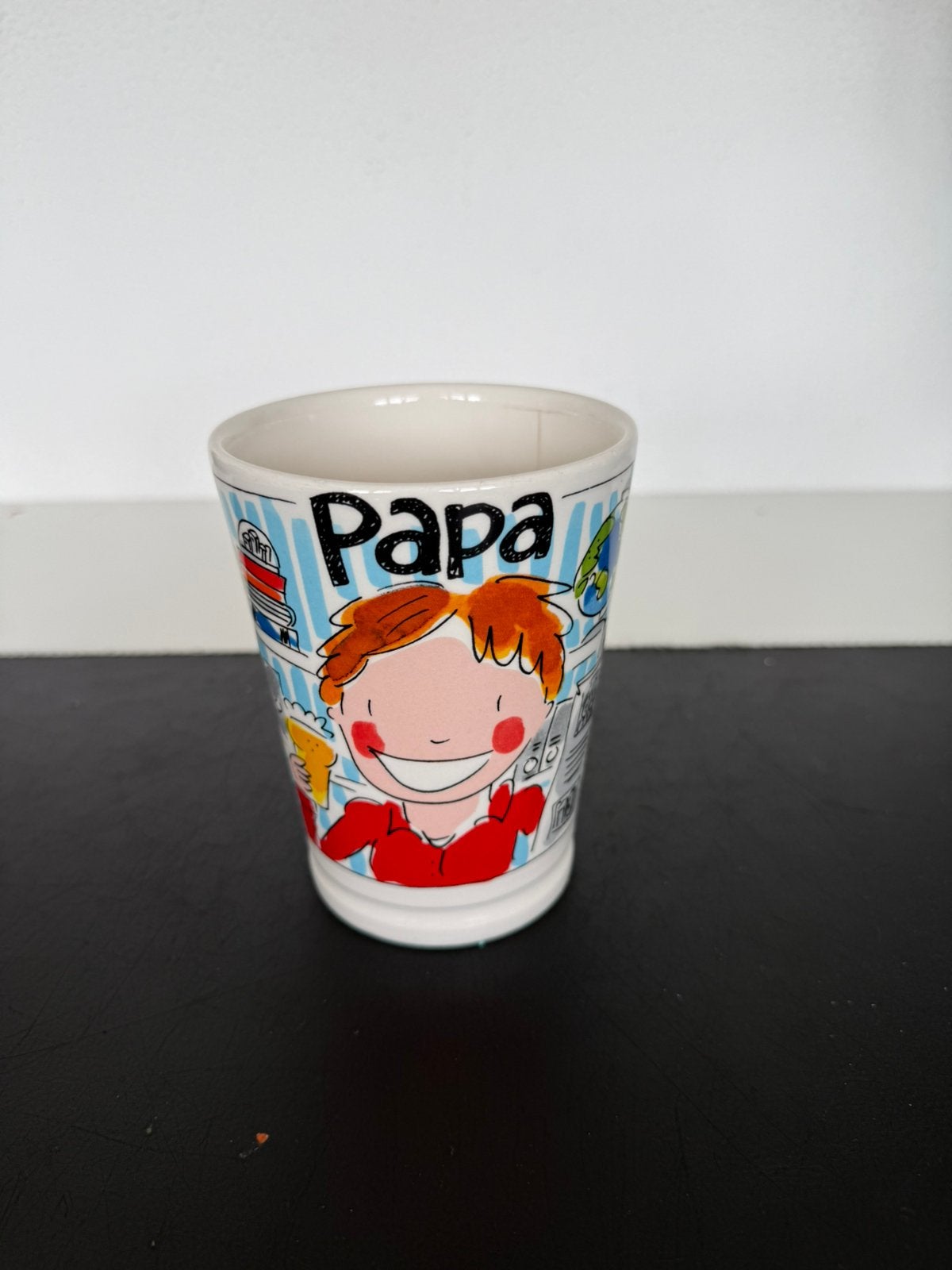 XL mok papa blond Amsterdam, Gebruikt, Ophalen of Verzenden, Overige stijlen, Kop(pen) en/of Schotel(s)