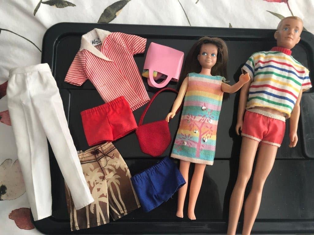 Vintage Barbie Ken en Skipper, Ophalen of Verzenden, Gebruikt, Pop