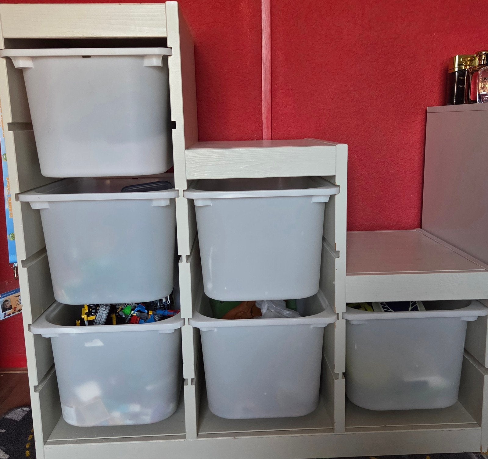 IKEA - Trofast - Opbergkast wit incl. 6 witte bakken, Huis en Inrichting, Kasten | Overige, Ophalen, Gebruikt