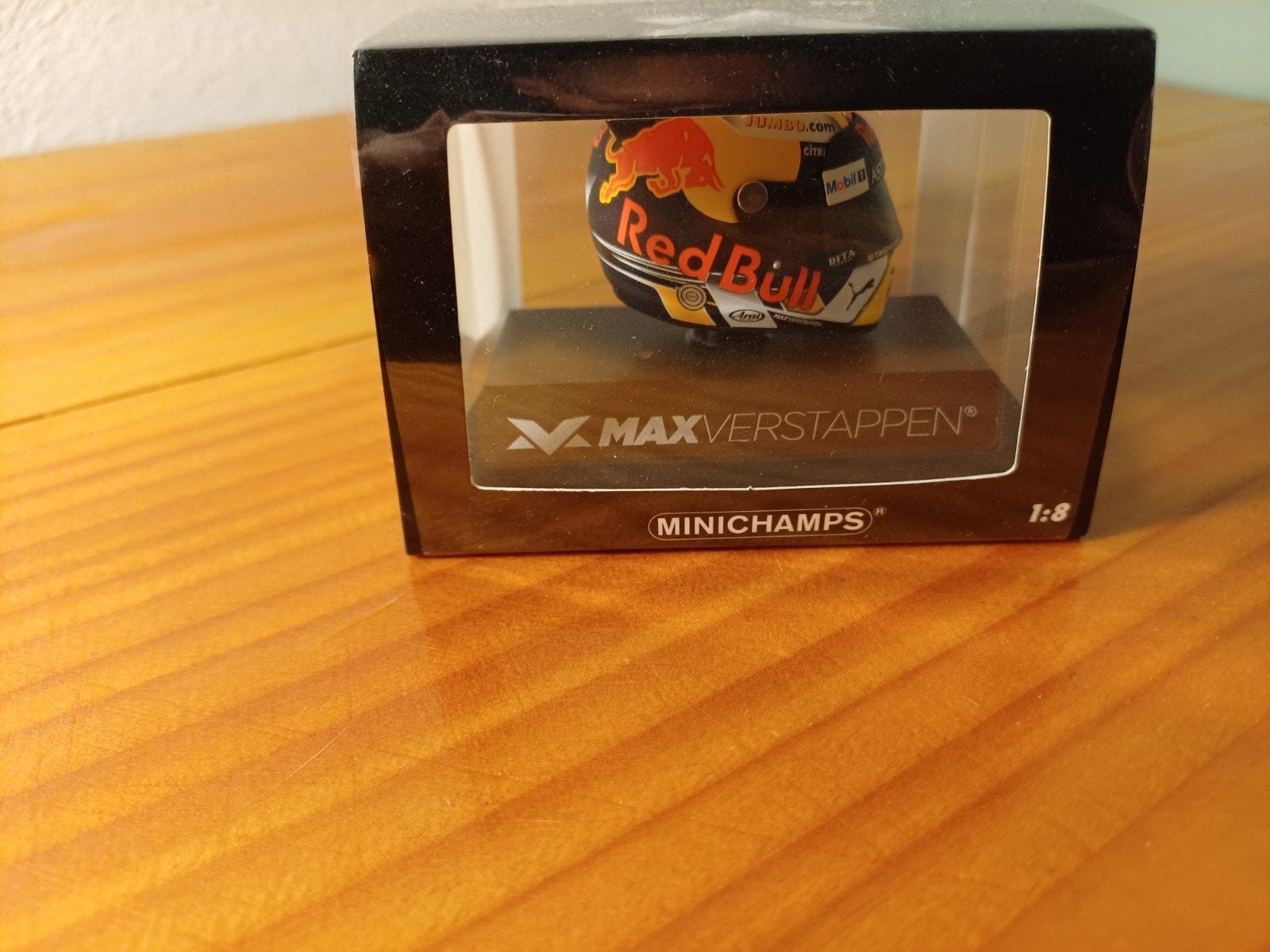 Max Verstappen helm schaalmodel 1:8 - GP Australië 2018, Verzamelen, Ophalen of Verzenden, Zo goed als nieuw, Formule 1