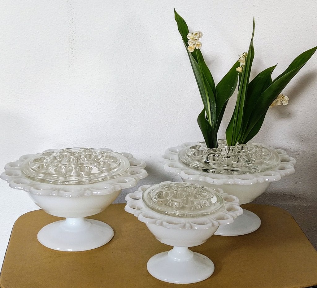 Opaline bloemenstekers ~ rozenstekers, Ophalen of Verzenden