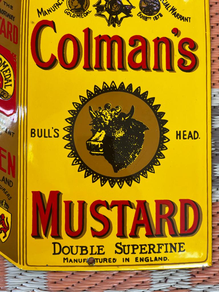 Colman's Mosterd Emaille Bord - Vintage Reclame, Ophalen of Verzenden