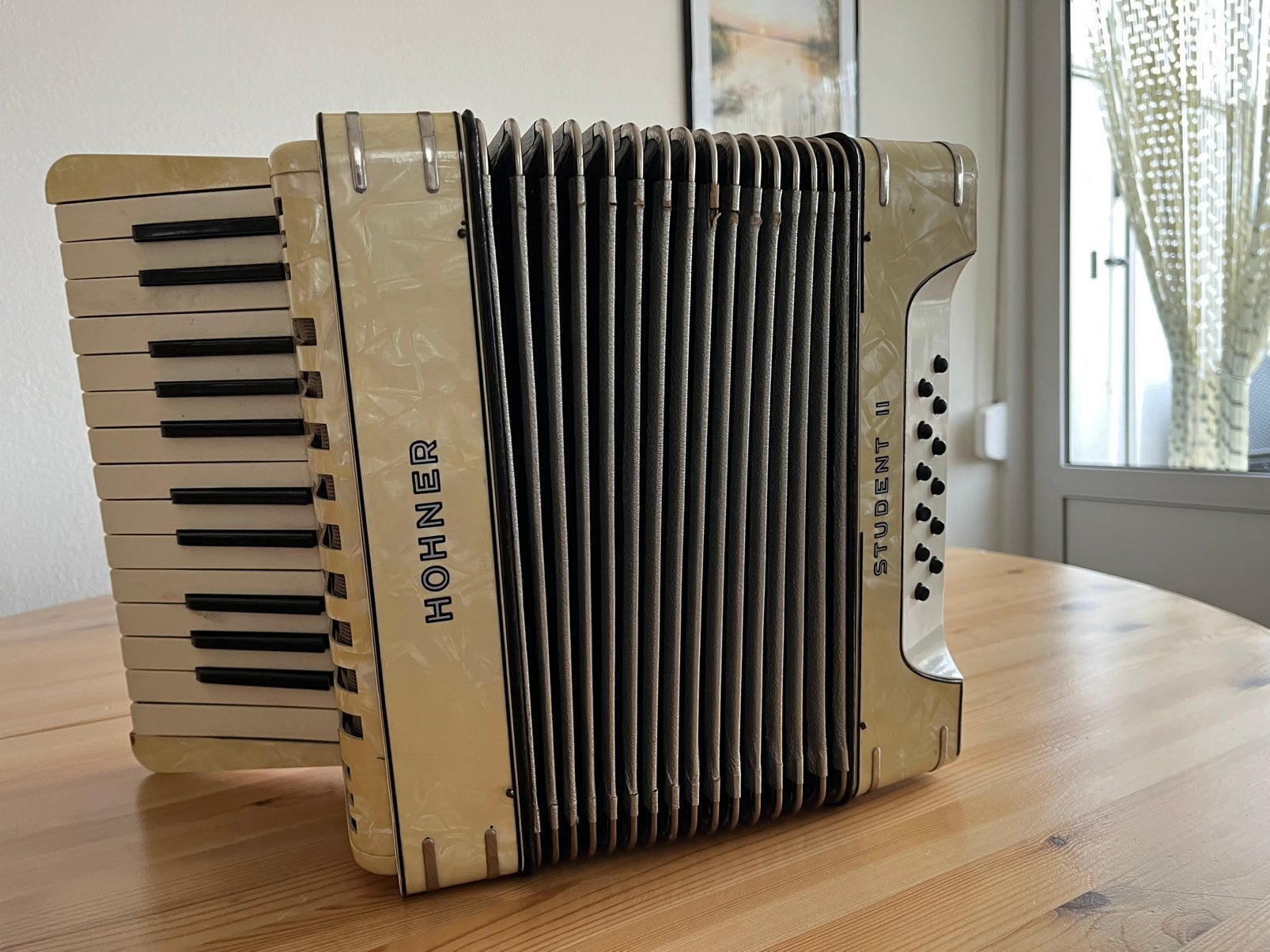 Kleine accordion, Gebruikt, 32-bas, Met koffer, Ophalen of Verzenden