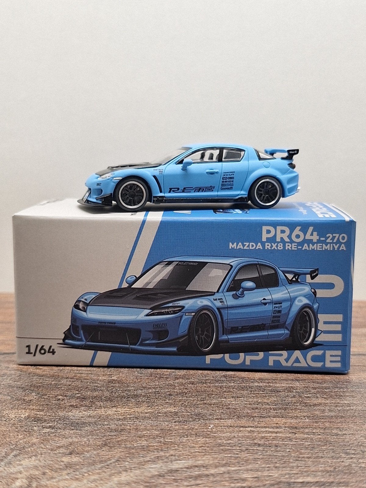 Pop Race Mazda RX8 RE-Amemiya 1/64 - Nieuw in doos, Ophalen of Verzenden, Nieuw, Auto