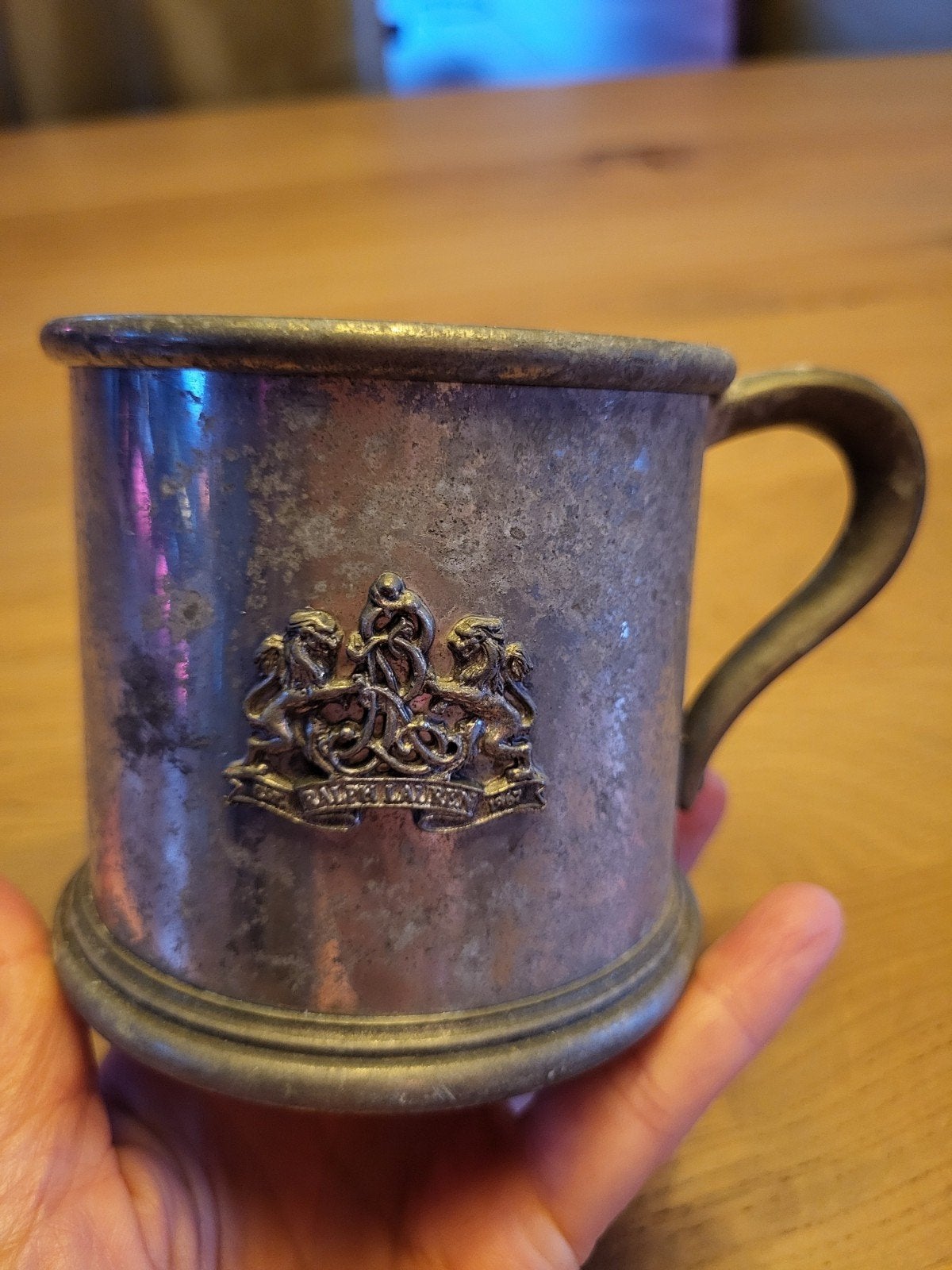Vintage Ralph Lauren tinnen beker, Antiek en Kunst, Ophalen of Verzenden