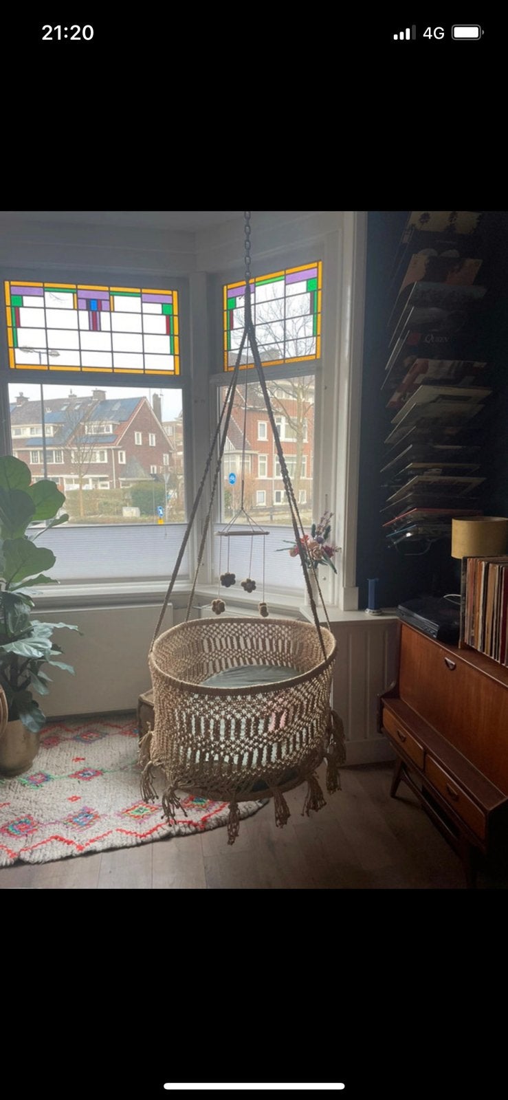 Hangwieg gebruikt als box, Ophalen, Zo goed als nieuw, Wieg
