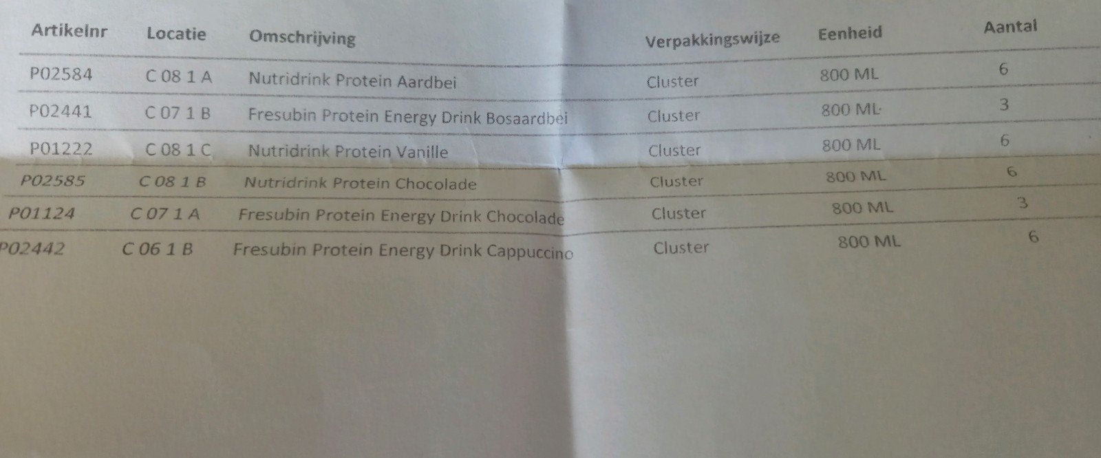 119x Drinkvoeding Nutridrink & Fresubin Protein Energy - 6 s, Diversen, Ophalen