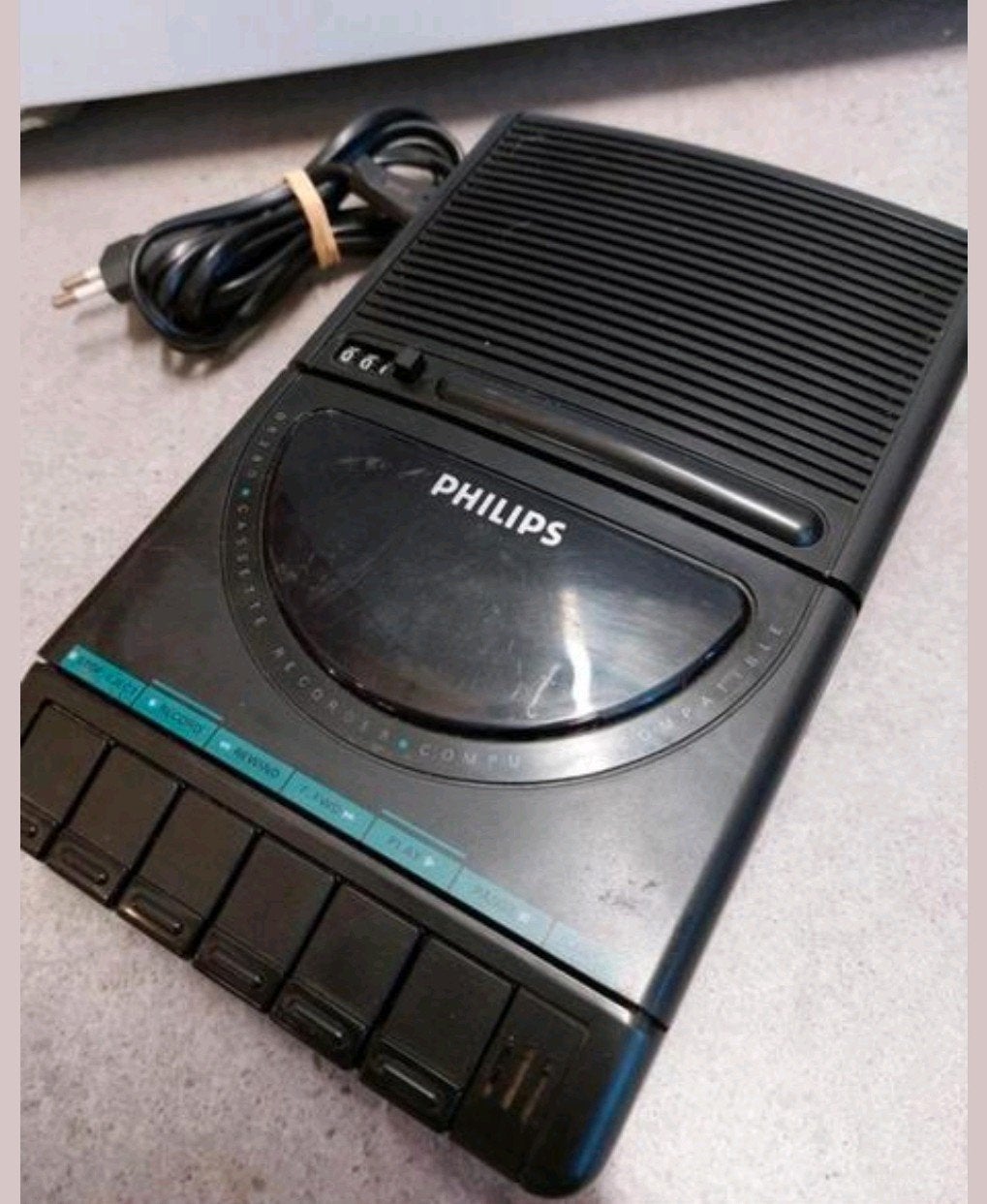 Vintage retro Philips  cassettespeler cassetterecorder, Audio, Tv en Foto, Cassettedecks, Ophalen of Verzenden, Enkel, Philips