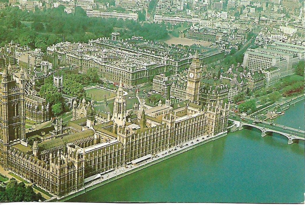 Londen--Houses of Parliament., Verzenden, 1980 tot heden, Gelopen, Engeland