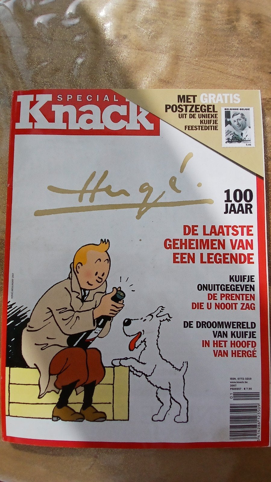 Special Knack Kuifje Hergé 100 jaar met postzegel, Boeken, Ophalen of Verzenden, Zo goed als nieuw, Overige typen