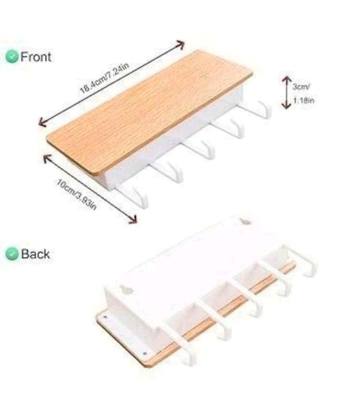 Pulaif houten sleutelhouder en organizer - Nieuw, Hout, Beige, Nieuw, Ophalen of Verzenden