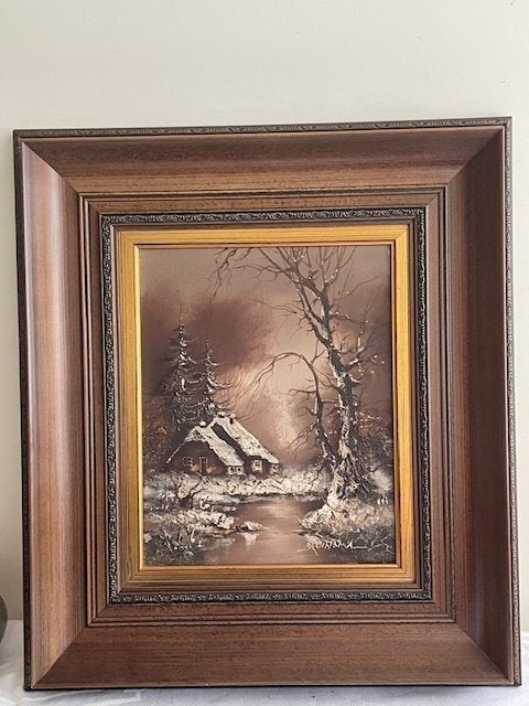 Schilderij op linnen Bruinsma, Antiek en Kunst, Ophalen of Verzenden, Landschap