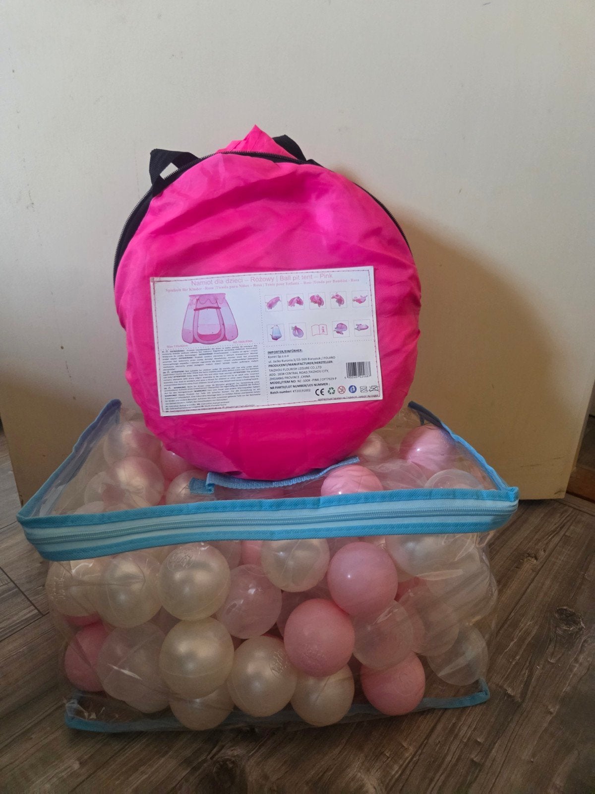 Roze speeltent met ballenbad en ballen, Ophalen, Zo goed als nieuw, Kunststof