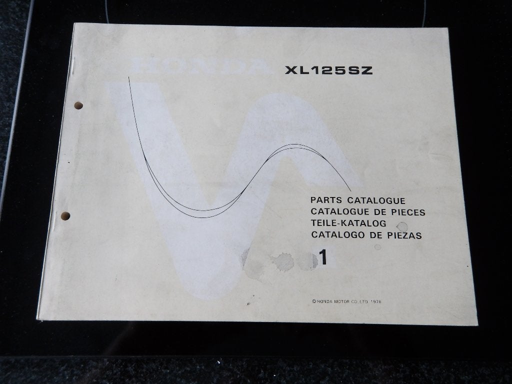 Onderdelenboek Honda XL125SZ 1978, Motoren, Verzenden, Honda