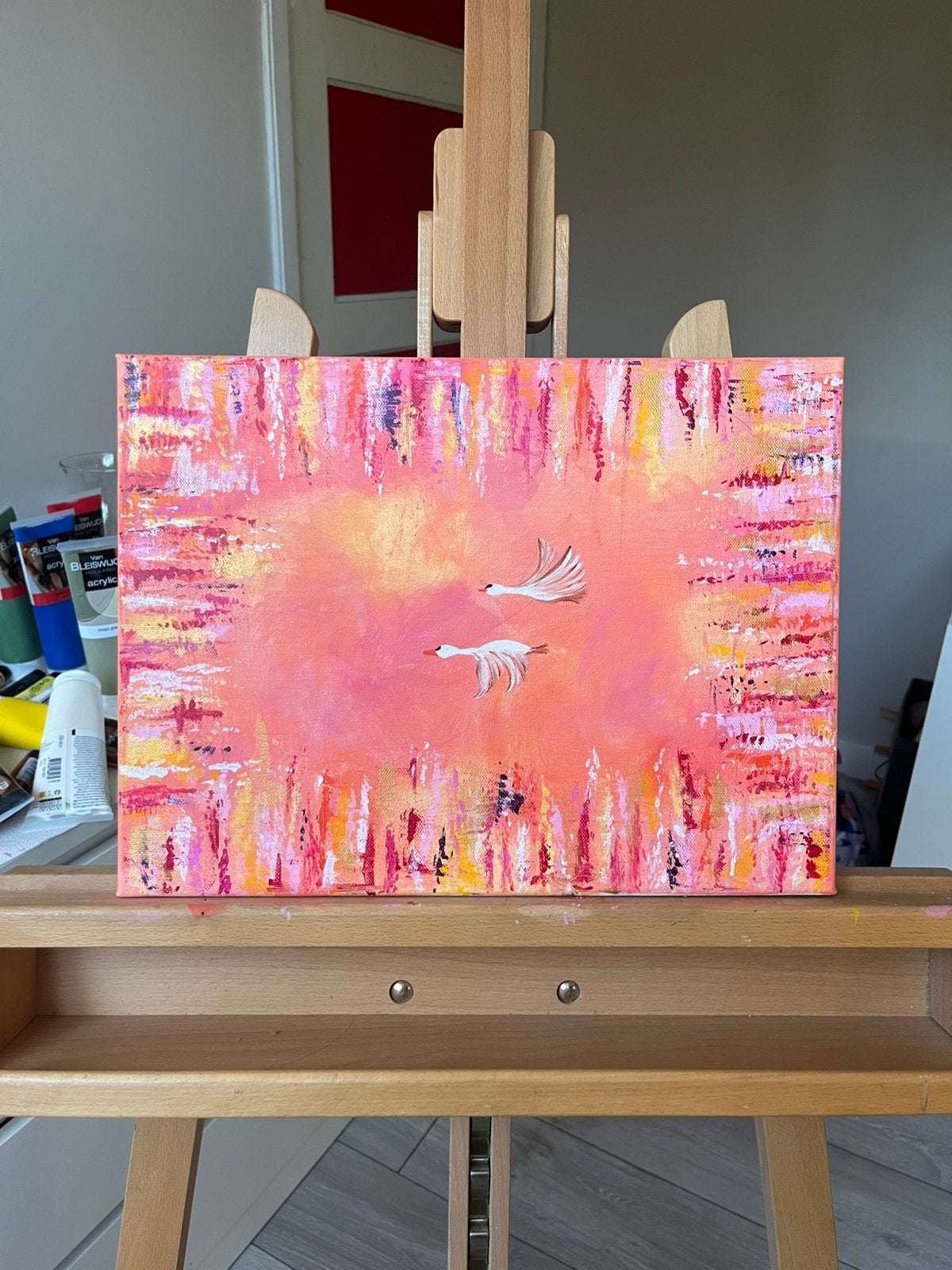 Schilderij met eendjes, Overige merken, 50 Hz, Nieuw, Ophalen of Verzenden