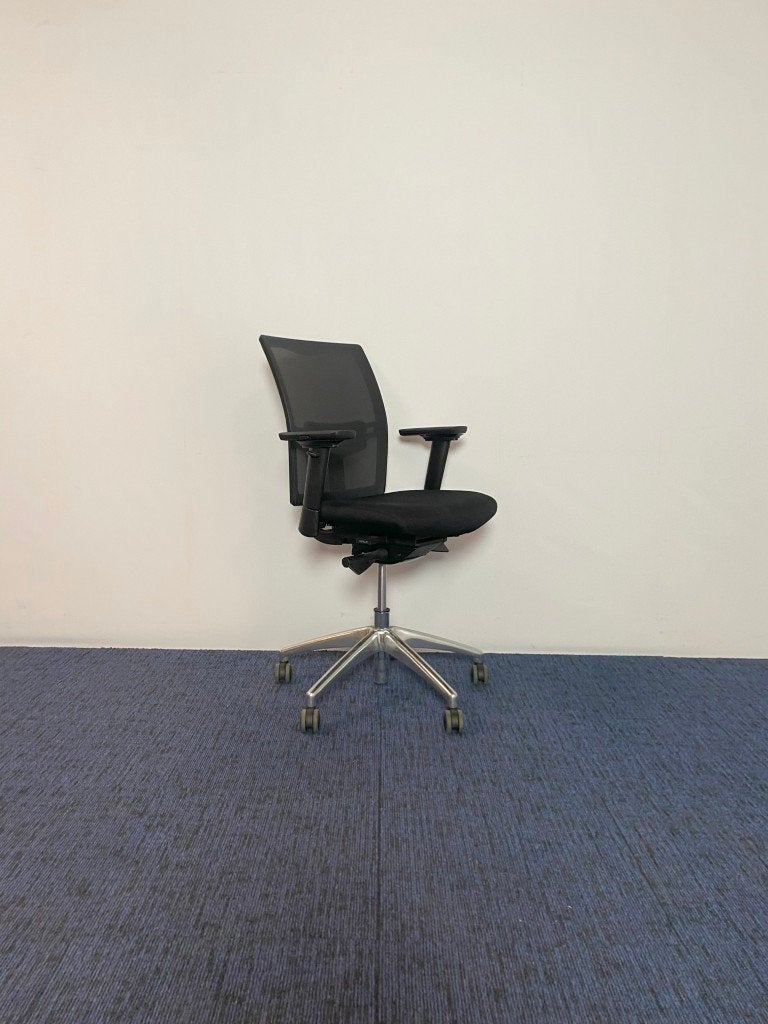Bureaustoel CS Weave, zwart, chroom voetkruis, Ophalen, Gebruikt, Zwart, Stof