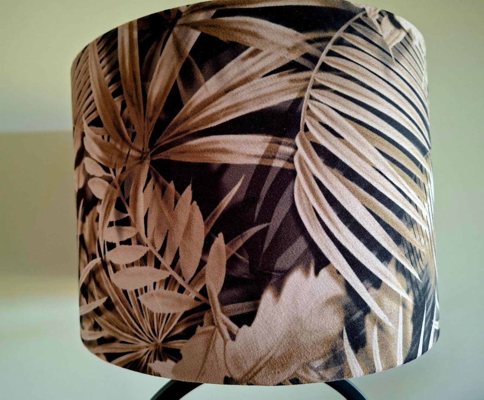 Velvet lampenkap, Ophalen, Tafellamp, Beige, Rond
