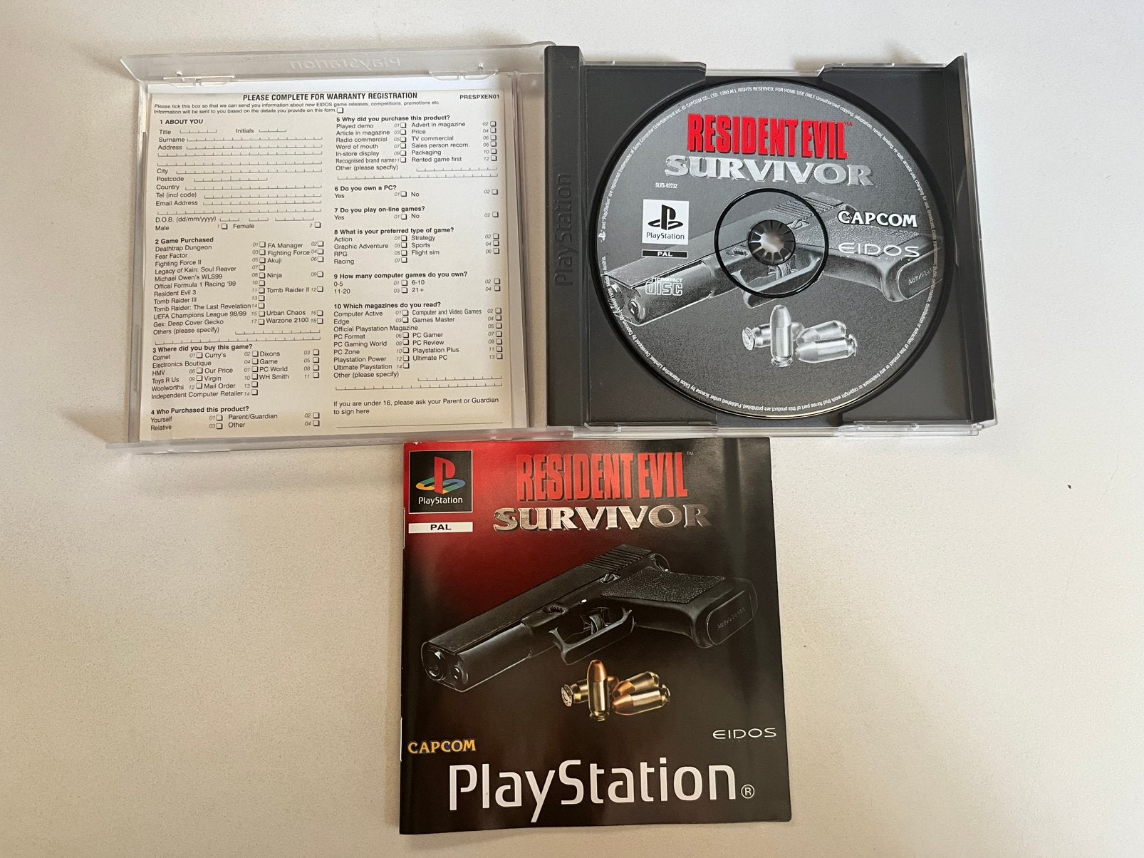 Resident Evil Survivor (PlayStation 1) - Zeer goede staat, Spelcomputers en Games, Games | Sony PlayStation 1, Shooter, Ophalen of Verzenden