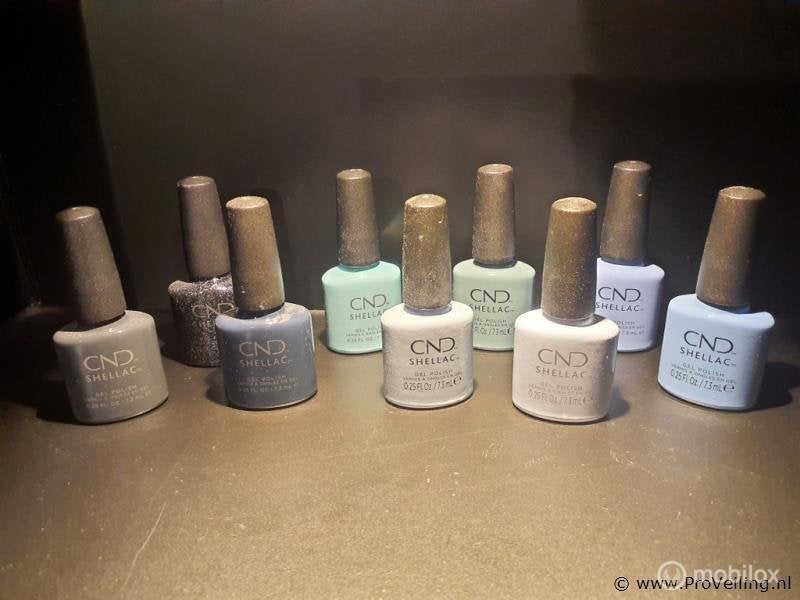 Online Veiling: CND SHELLAC gel nagellak - 10 flacons, Gebruikt