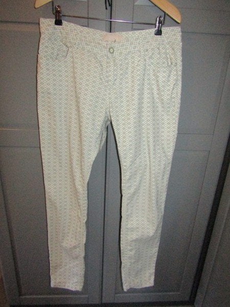 G944 Zizo mt 44 broek grijs wit model Orkide, Zizo, Verzenden, Maat 42/44 (L), Zo goed als nieuw