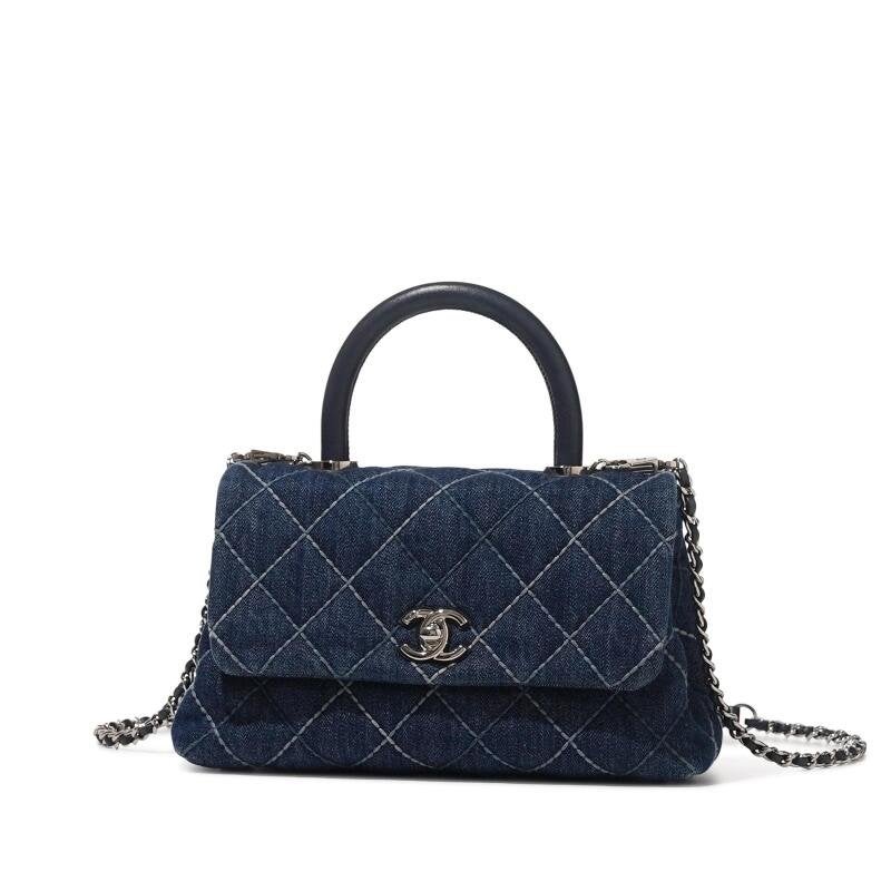 Chanel Denim Medium Tas uit 2019 - Zo goed als nieuw, Ophalen, Zo goed als nieuw, Blauw, Handtas