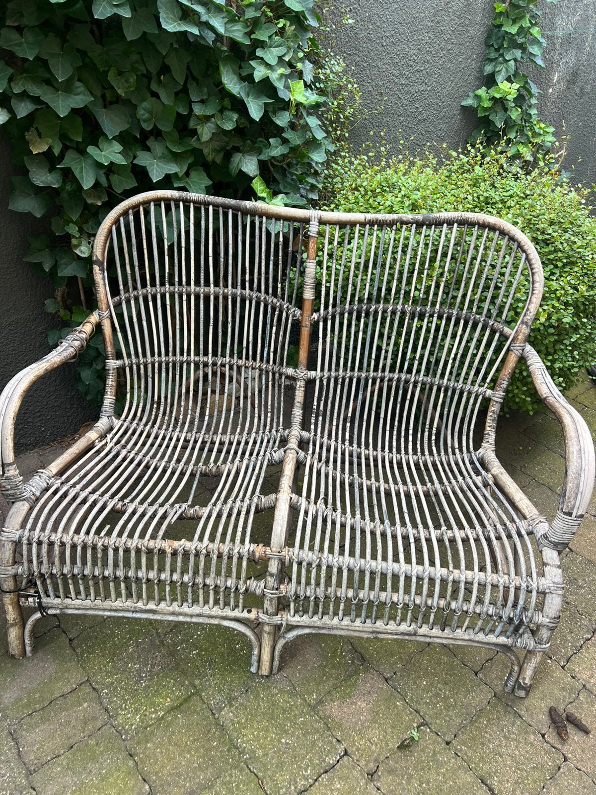 Rotan bankje, Ophalen, Gebruikt, Rotan