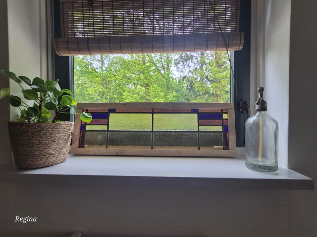 Glas in lood ramen, Antiek en Kunst, Antiek | Glas en Kristal, Ophalen