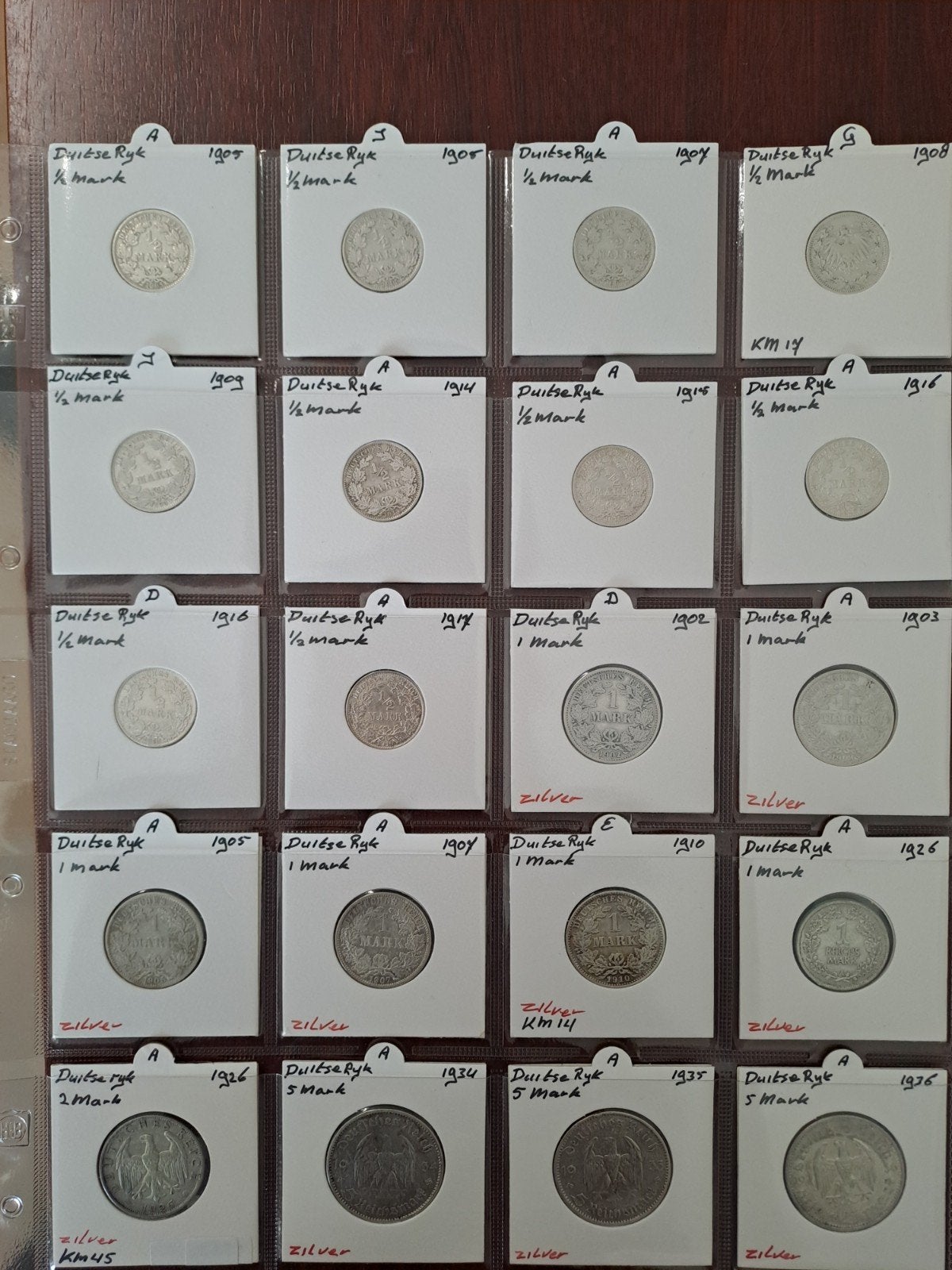 Duitsland: 20 zilveren munten, Duitse rijk., Ophalen of Verzenden, Duitsland, Setje, Zilver