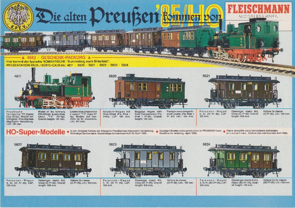 Fleischmann H0+N folder Einmalserie 1985 -86 -89 -90 -91 -97, Ophalen of Verzenden, Nieuw, Fleischmann, Folder