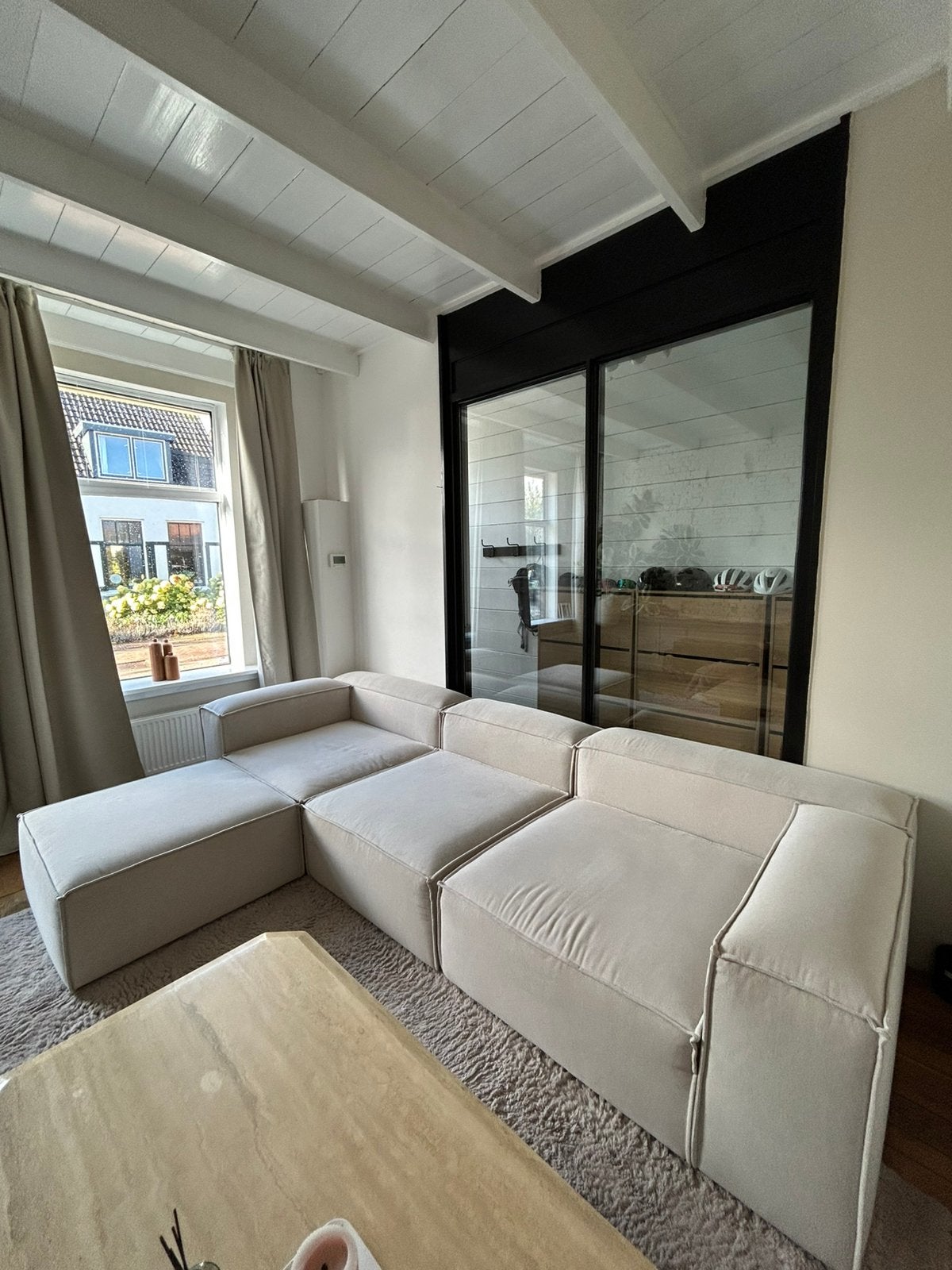 Westwing Lennon (4 seater) Modular Bank met Ottoman, Ophalen, Gebruikt