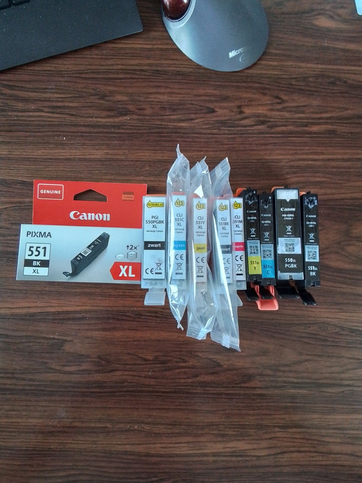 Canon Pixma 550/551 XL Inktpatronen - Nieuw en Gebruikt, Computers en Software, Printerbenodigdheden, Ophalen, Zo goed als nieuw
