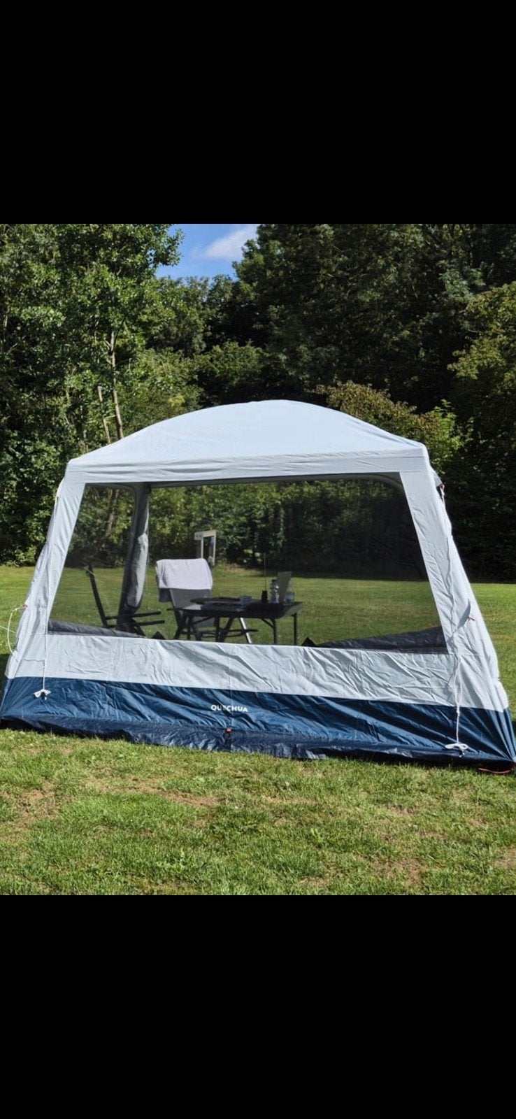 Partytent 3 x 3 met zijwanden Arpenaz Base Fresh.1 jaar oud!, Ophalen, Zo goed als nieuw, Minder dan 5 meter
