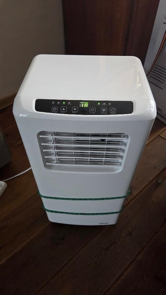 Mobiele airco 9000 BTU met aanzuig en uitblaas buiten., Ophalen, Minder dan 60 m³, 3 snelheden of meer, Afstandsbediening