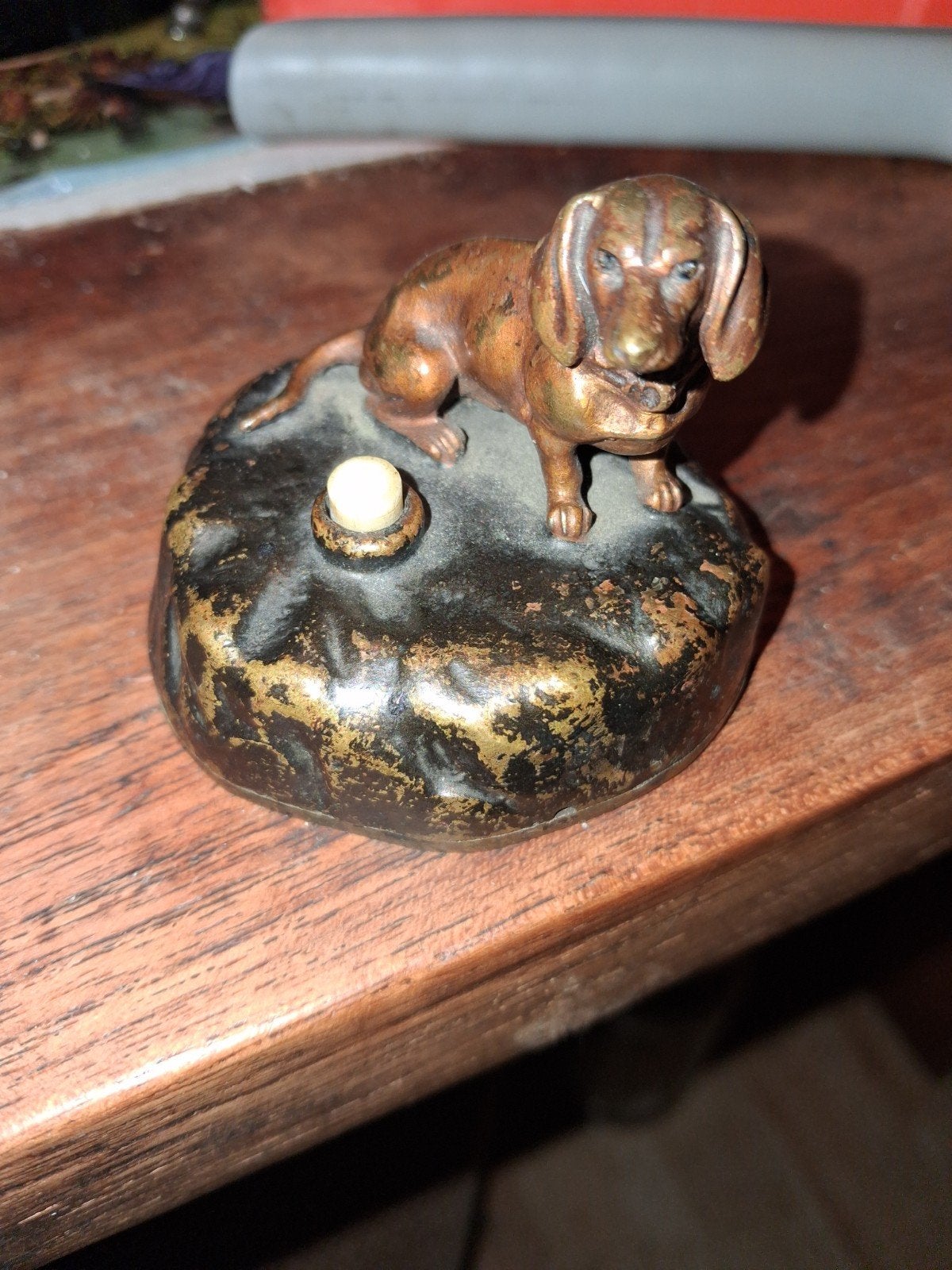 tekkel weensbrons 1920 Tafelbel zeeeeer zeldzaam, Verzenden