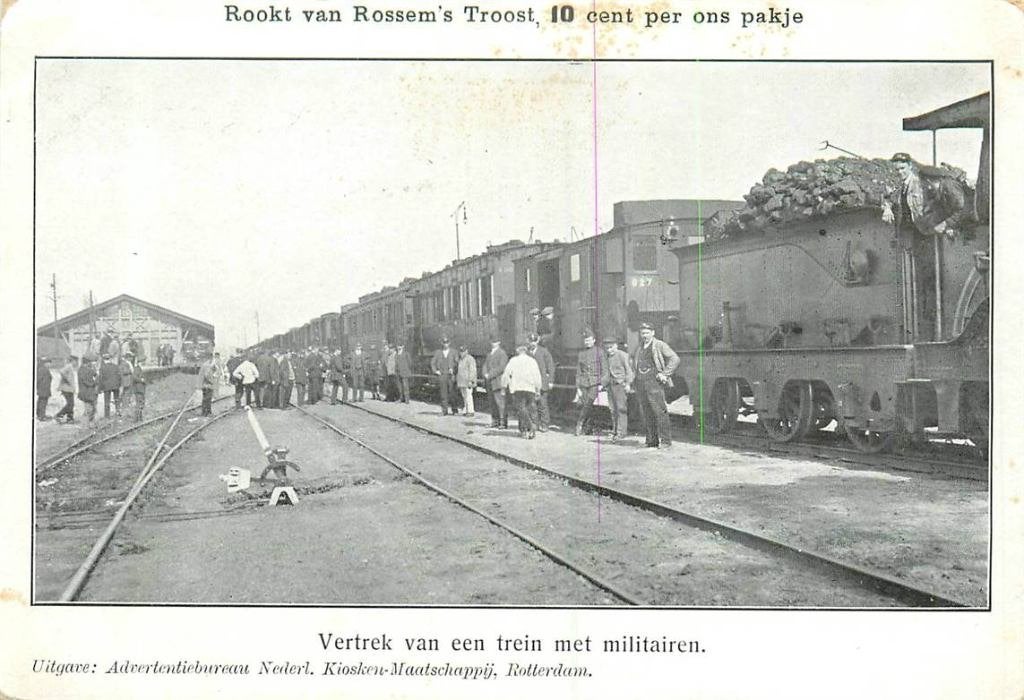 388-519-027 v Rossem's Troost, Vertrek van een trein met mi, Verzamelen, Verzenden, Voor 1920, Zuid-Holland