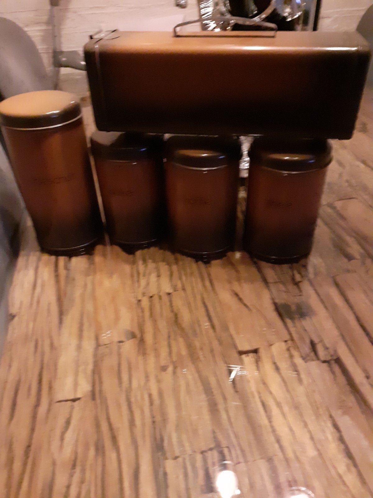 Vintage Brabantia voorraadblikken en broodtrommel, Ophalen of Verzenden