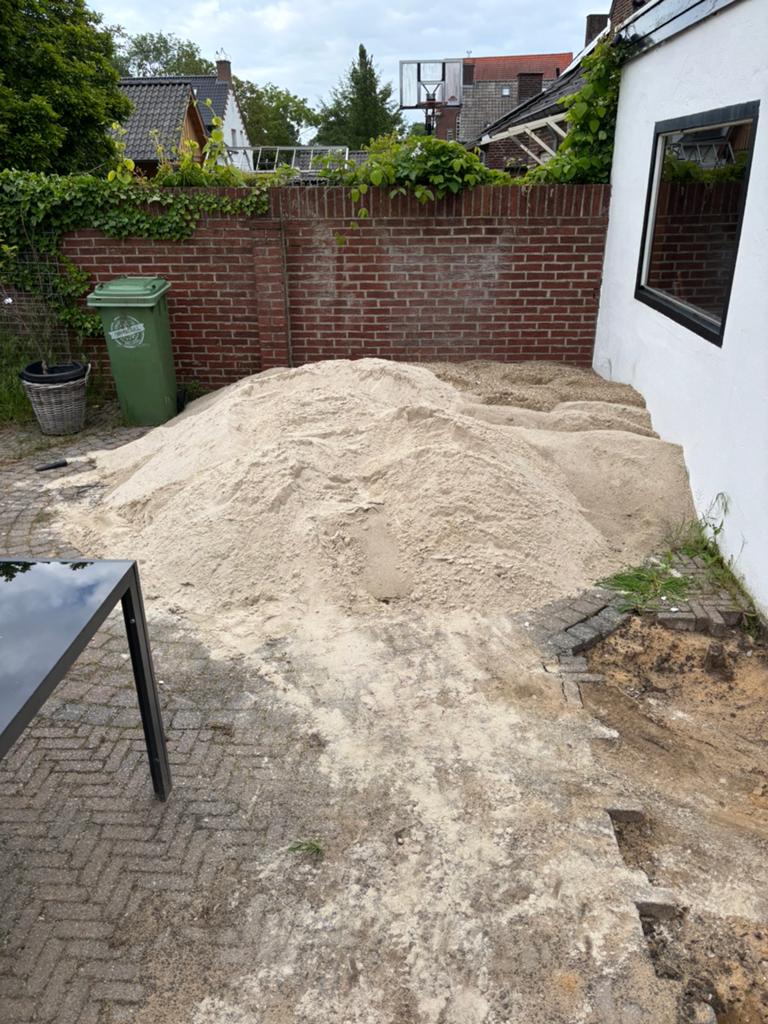 Gratis fijn ophoogzand, Tuin en Terras, Ophalen, Ophoogzand