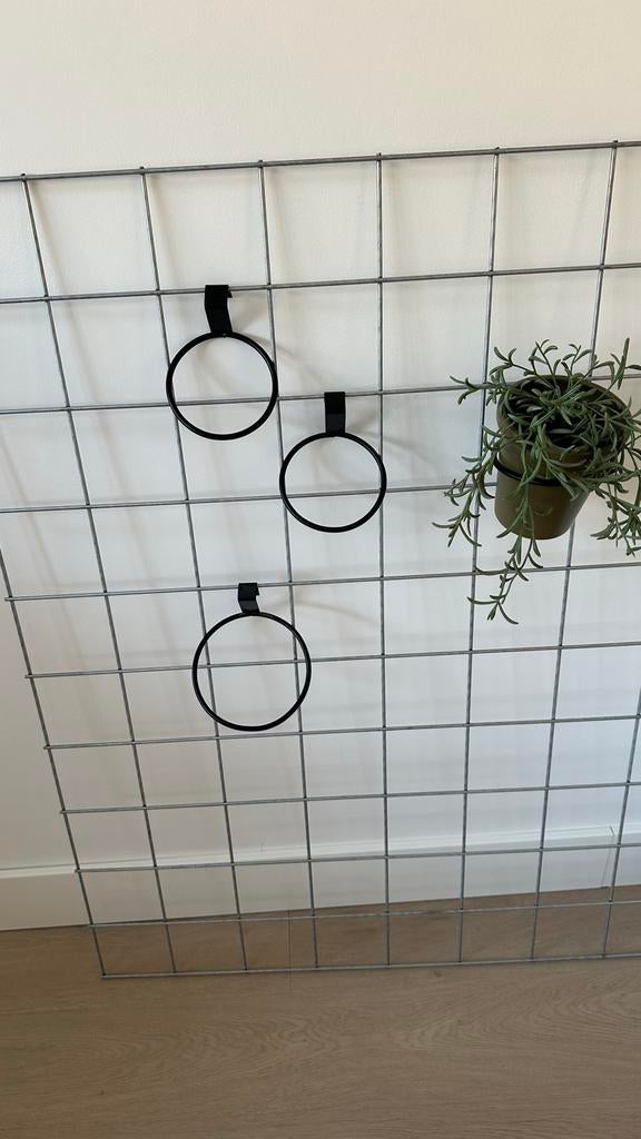 Zwarte metalen ophangbeugels voor plantenpotten 6 stuks, Ophalen, Minder dan 30 cm, Minder dan 60 cm, Rond