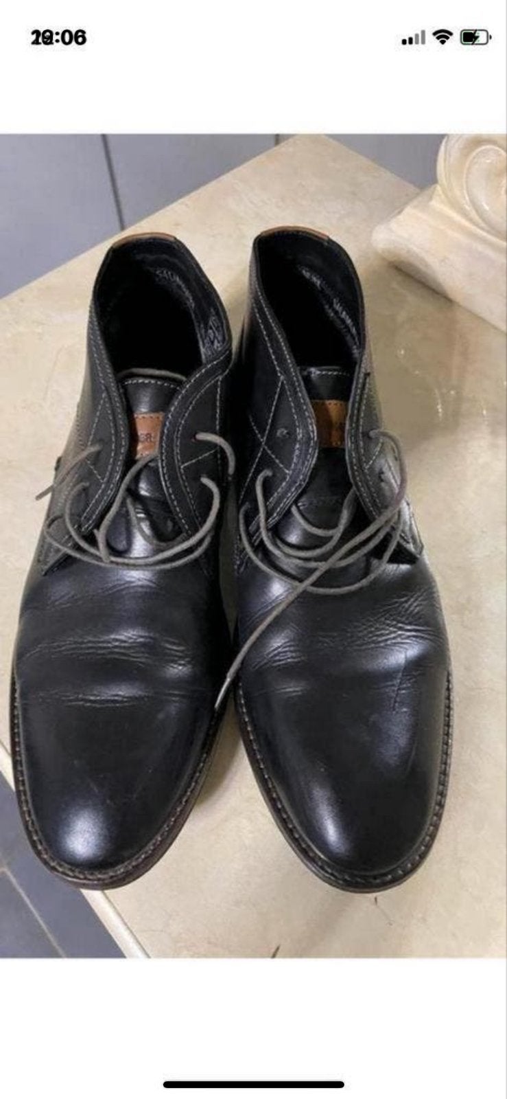 Salamander heren boots - Zwart leer maat 43, Ophalen, Zwart, Boots, Gedragen