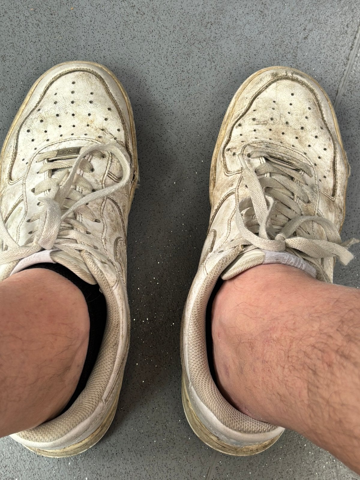 Afgetrapte Nikes., Verzenden, Wit, Sneakers of Gympen, Gedragen