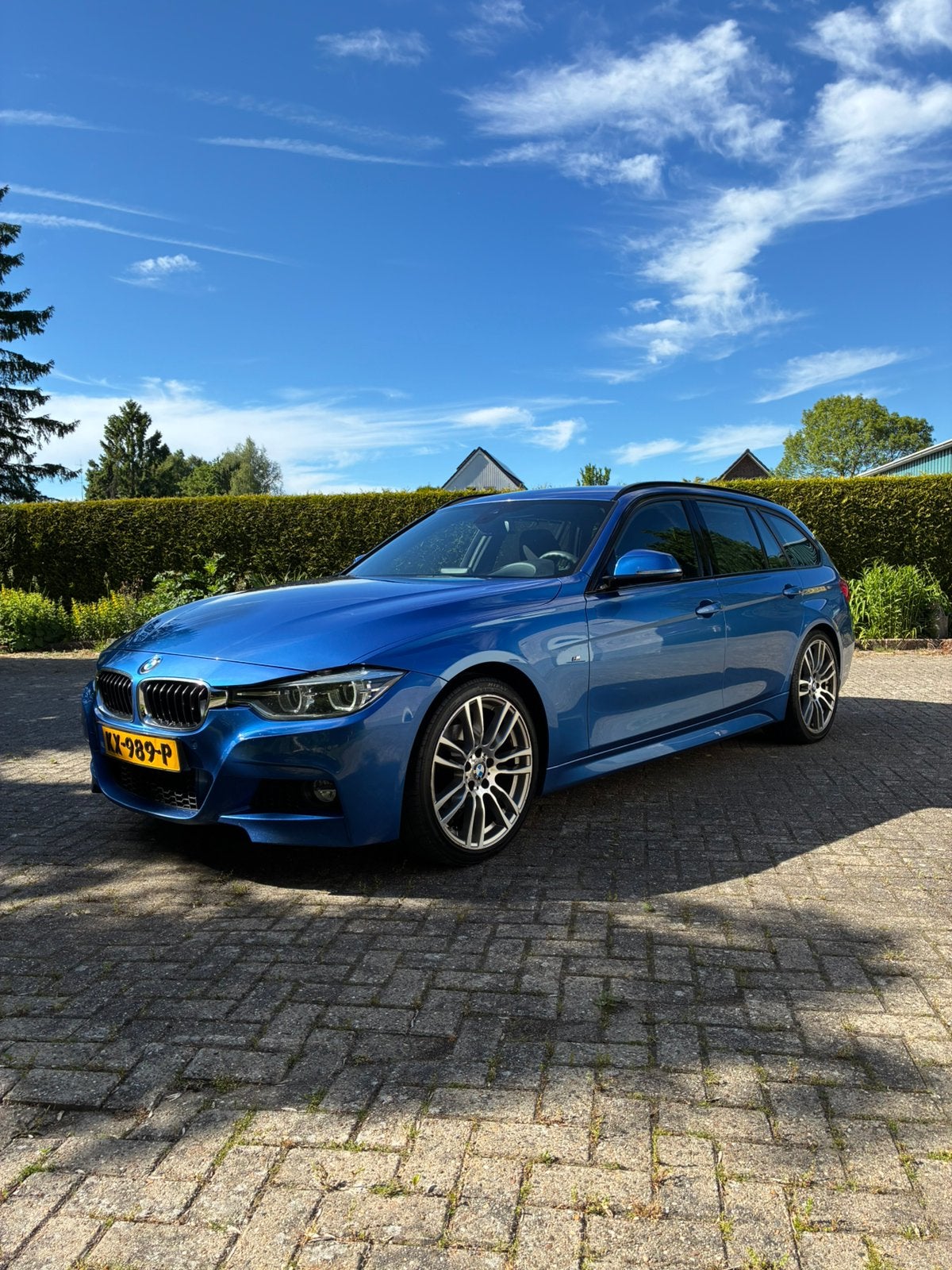 BMW 318D M-Sport Touring AUT 2016 Blauw Euro 6, Auto's, BMW, Automaat, 745 kg, Achterwielaandrijving, 4 cilinders